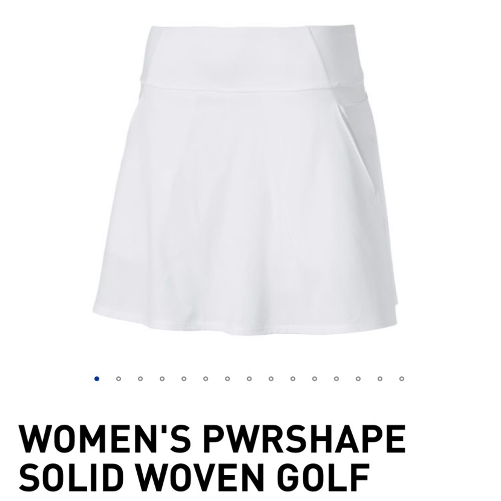 Puma Women’s PowerShape White Golf Skirt Small NWT